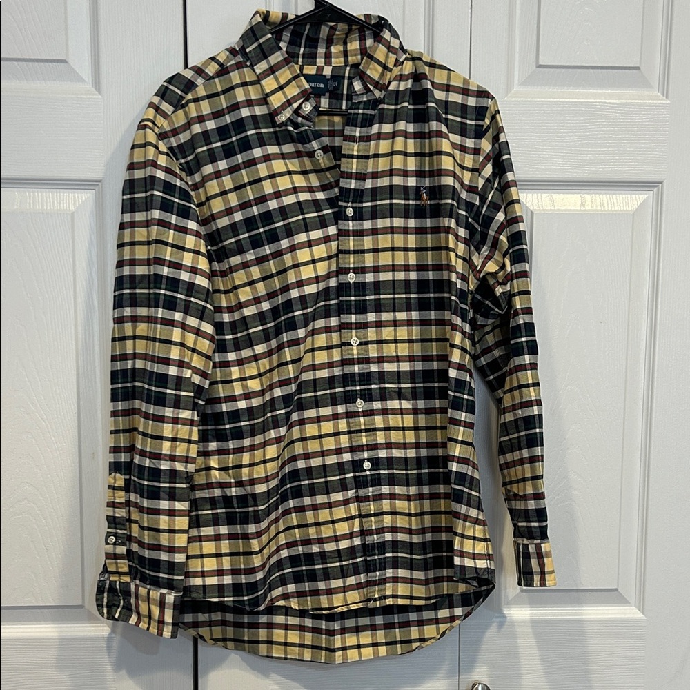 Ralph Lauren Blue and Yellow Plaid Shirt